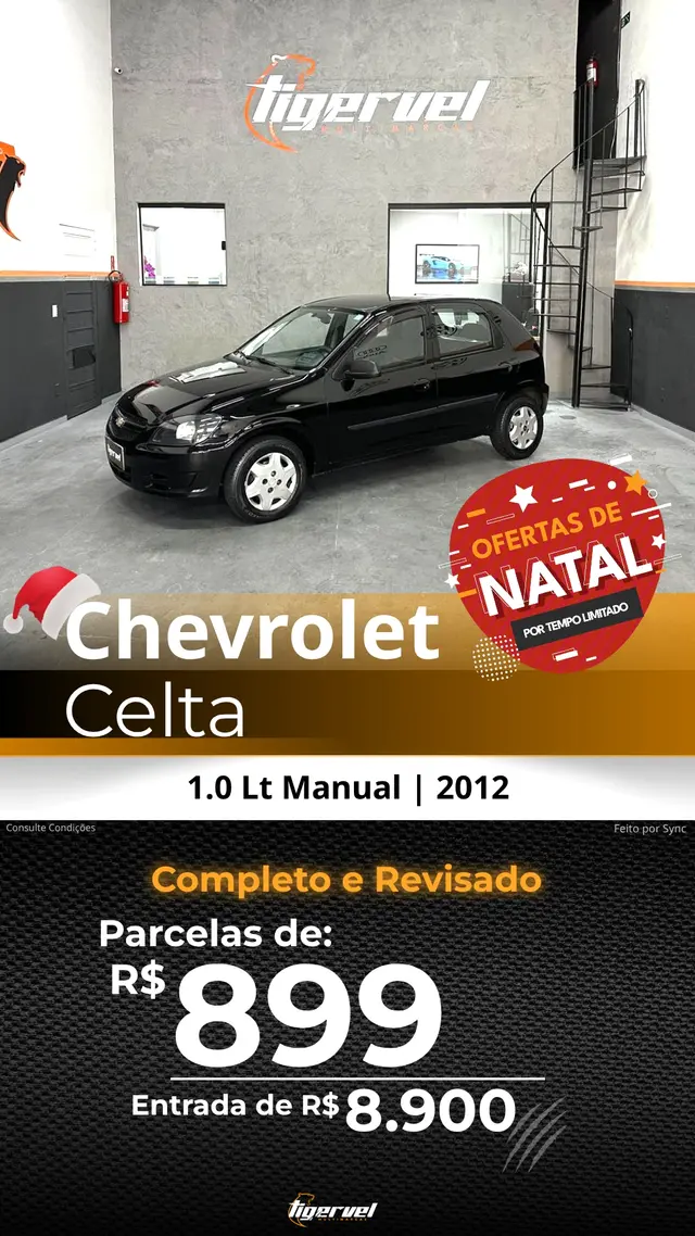 Exemplo de arte automática em Reel para loja de veículos (modelo 12)