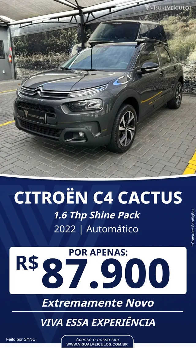 Exemplo de arte automática em Reel para loja de veículos (modelo 15)